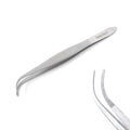 Lab Tweezers High Precision Forceps, Fine Strong Curved Point Tweezers, Stainless Steel (4 Inch) - size: 4 Inch