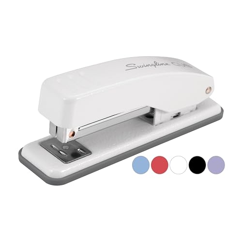 Swingline Stapler, Cub Compact Desktop Stapler, 20 Sheet Capacity, Metal, Arctic White (S701067) - color: White