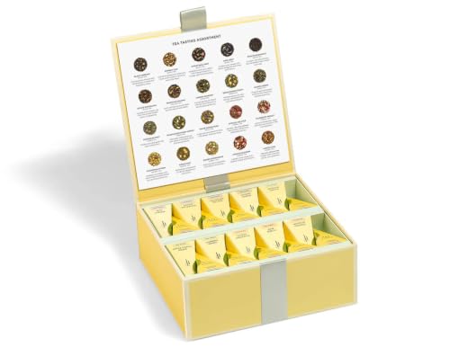 Tea Forte Tea Sampler, 40 Pyramid Infuser Bags, Premium Tea Gift Set