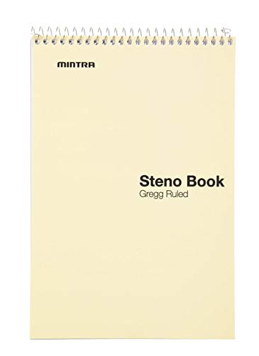 Mintra Office Steno Books Set - Top-Spiral Bound, Gregg Ruled, 70 White Sheets, Poly Pastel Covered Notebooks for Office, Professional, School & Work, Note-taking, Writing Pads, 6"x9", 4 Pack - color: Pastel Colors 4pk, size: Gregg Ruled