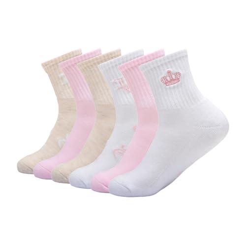 6 Pack Juicy Couture Sequence Juicy HC Shortie Crew Socks