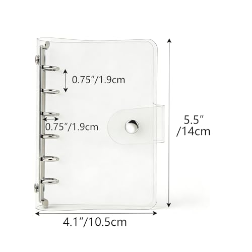 Clear A7 Budget Binder Pocket Planner Cover Shell Protector - color: Clear A7