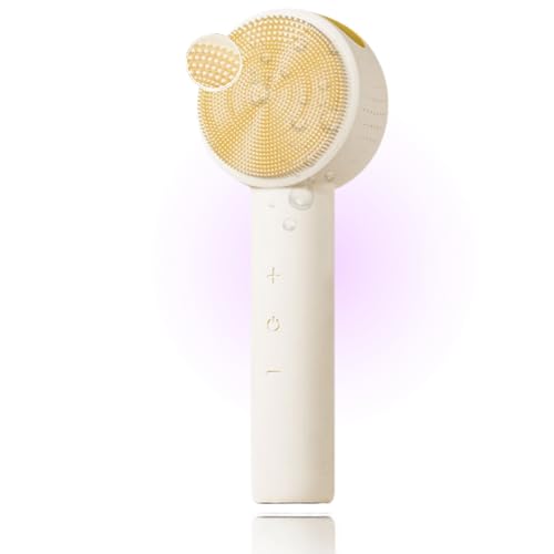 Face Cleansing Brush – Silicone Sonic Facial Cleansing Brush, Gentle Warming Vibration, 5 Custom speeds, Waterproof and Rechargeable- Deep Pore Cleansing Face Scrubber for All Skin Types