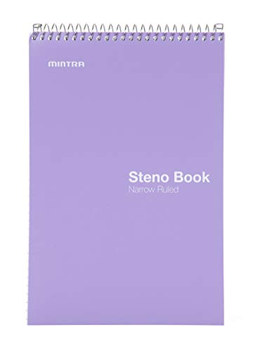 Mintra Office Steno Books Set - Top-Spiral Bound, Narrow Ruled, 100 White Tint Sheets, Pastel Covered Notebooks for Office & School, Colorful Lavender, Sage, Salmon, Spring Pink,6"x9", 8 Pack - color: Pastel 8pk, size: Narrow Ruled
