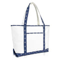 DALIX 23" Premium 24 oz. Cotton Canvas Shopping Tote Bag - color: Navy Blue Anchor