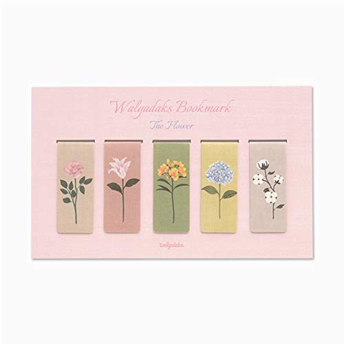 Monolike Magnetic Bookmarks The Flower, Set of 5 - color: The Flower Ver.1