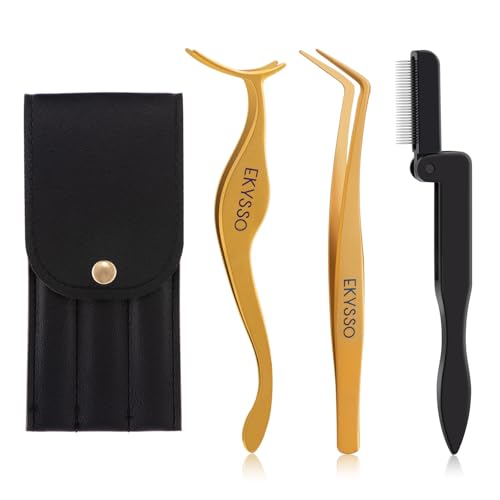 Lash Applicator Tools, 3-in-1 Lash Cluster Tweezers Kit