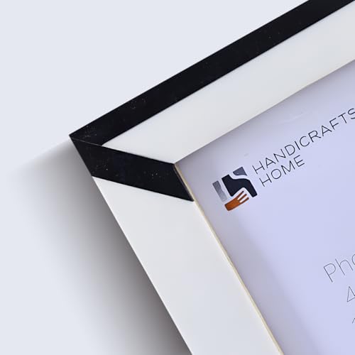 Handicrafts Home Handmade Resin Inlay Modern Black White Picture Frame, 6x4 - color: SILHOUETTE-SHAPE., size: 4X6