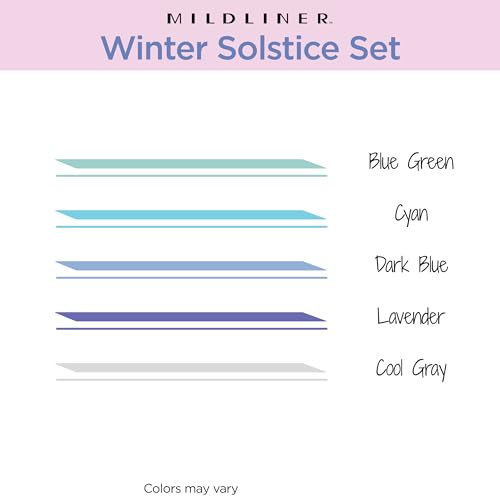Zebra Pen MILDLINER No Bleed Highlighter, Winter Solstice, Dual Tip, 5-Pack - color: Winter Solstice