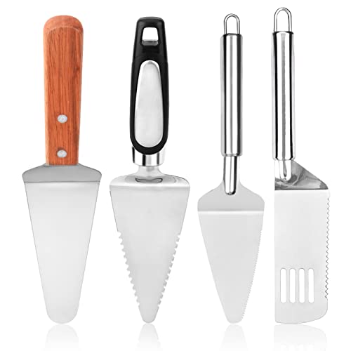 Pie Server Set, 4 Piece Cake Pizza and Dessert Serving Spatulas