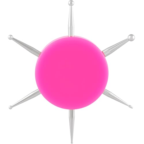 Nail Dotting Tool, 6-in-1 Metal Dotting Tool Nail Art, Pink - color: Pink, 1pcs, 6-in-1