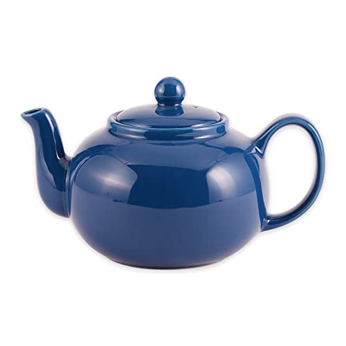 RSVP International Stoneware Teapot Collection, Microwave and Dishwasher Safe, 42 oz, Light Blue - color: Light Blue, size: 42 oz