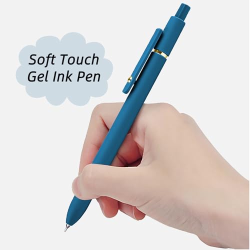 YOXMJDB Gel Pens, 6 Pcs 0.5mm Fine Point Smooth Writing Pens Cute Pen, High-End Series Black Ink Pen for Journaling Note Taking, School Office Supplies for Women Men (6 Pcs Gold Vintage) - color: 6 Pcs Gold Vintage