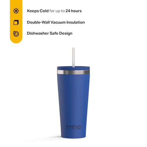 RTIC 20oz Everyday Tumbler, Insulated, Ceramic Lined, Cobalt - color: Cobalt, size: 20 Ounces