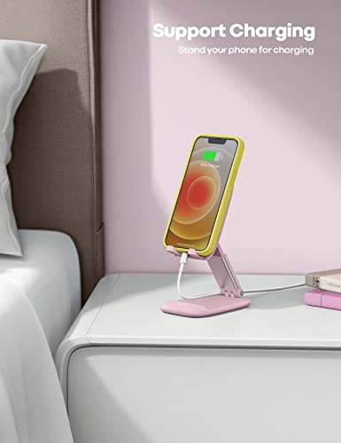 Lamicall Pink Phone Holder, Desk Accessories - Rose Gold Office Holder - color: Pink