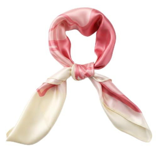 Ymapinc Colorful Western Horse Neck Scarf for Women, Square Silk Wrap, Horse Printed Bandanas Soft Head Scarf for Women - color: Pink Peach Blossoms