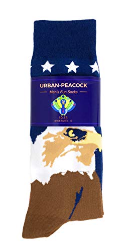 Urban Peacock Men's Novelty Fun Dress Socks Multiple Patterns/Multi-pair Options! - color: American Eagle
