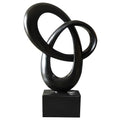 Dosker Abstract Sculpture Knot Decor Mobius Stripe Statue (Black) - color: Black