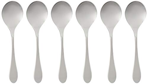 Knork Original Bouillon Stainless Steel Soup, Specialty Spoons, 6 Piece Set, Gloss, 152 - color: Gloss