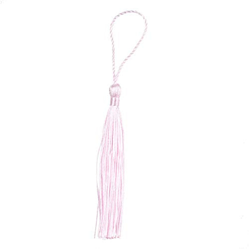 100Pcs 5 Inch Silky Bookmark Tassels for Jewelry, Souvenir(Water Pink) - color: Water Pink