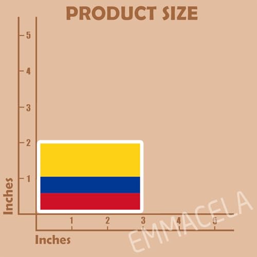 (3PCS) Colombia Flag stickers, Countries Flag Stickers - Waterproof Vinyl Decals For Laptops, Tumblers, Water Bottles, Books, Scrapbooks, Size 3 x 2 Inch - color: Colombia