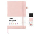Thboxes 160 Pages A5 Lined Journal Notebook, Hardcover Writing Pad, Pink - color: Pink