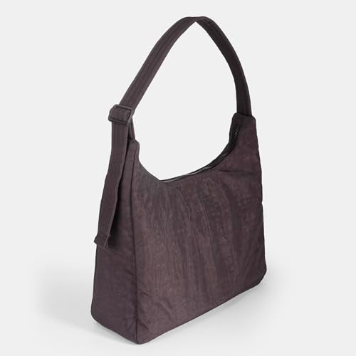 FASTFAIRY Nylon Shoulder Bag: Lightweight Adjustable Strap - color: Large-chocolate Plum, size: Large