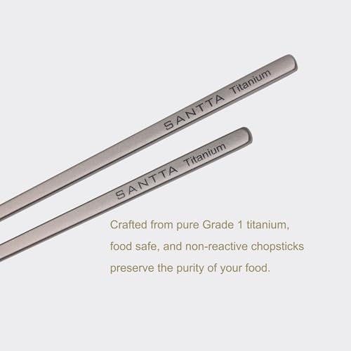 SANTTA Titanium Chopsticks with Portable Carrying Case - size: 2-Pack