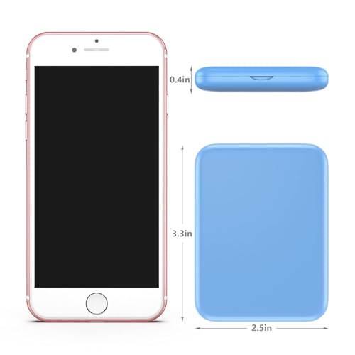 Kintion Pocket Mirror, 1X/3X Magnification LED Compact Mirror (Blue) - color: Blue