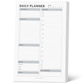 Daily Planner Notepad, 5.5 x 8.5" Tear-Off Pad – 70 Undated Sheets Focus-Enhancing Desktop Organizer with Hourly Schedule, To-Do List for Work, School (White, Checkbox, 1 Pack) - size: Checkbox, 1 Pack