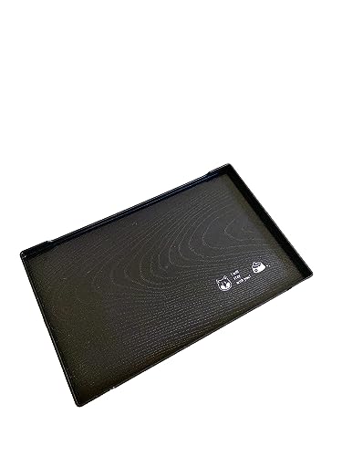 JapanBargain 4900, Serving Trays Japanese Plastic Lacqured Tea Trays Sake Tray Sushi Plates Snack Plates, Made in Japan, Set of 2 - color: Black+shiba Inu X2