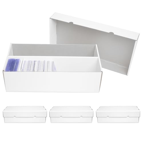 NUMINA 4 Pack 2 Row Trading Card Storage Boxes for Sports Cards - size: 4 Pack