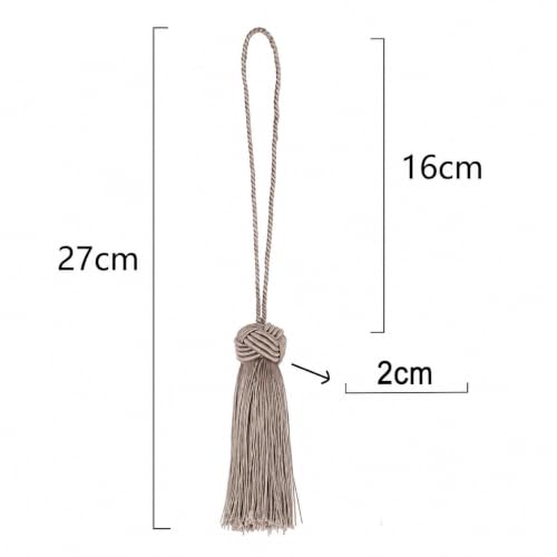 BEL AVENIR 8 Pcs Elegant Polyester Key Tassel Colorful Craft Tassels Charms - color: Flaxen