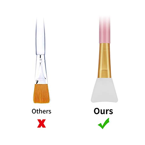 Cuttte 4pcs Silicone Face Mask Applicators, Hairless Facial Brushes for Mud - color: White
