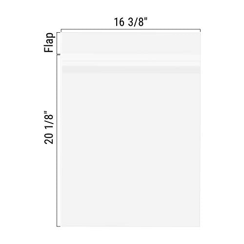 Golden State Art 16x20 Inch Crystal Sealed Clear Plastic Sleeves,100 Pack - size: 16-3/8 x 20-1/8