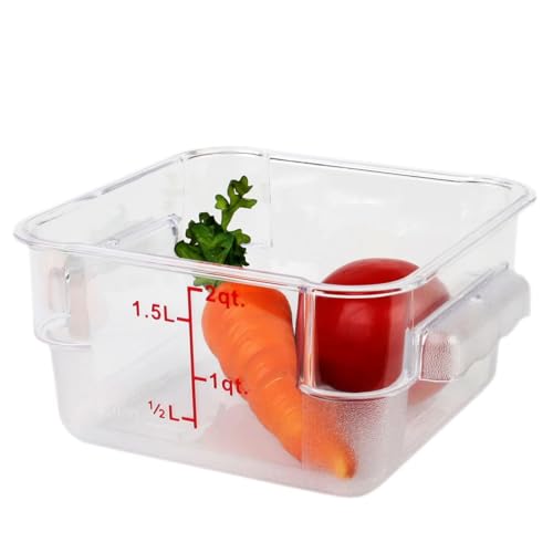 Tiger Chef Food Storage Containers with Lids - Plastic Container Set for Pantry Storage- 2 Qt - 4 Pack for Sugar, Flour, Cereal, Dry Goods - style: 2 Quart