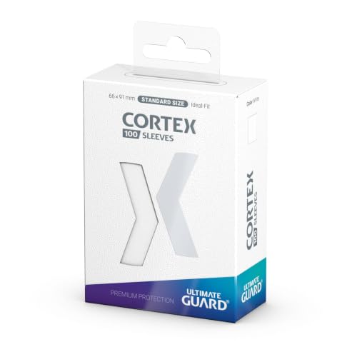 Ultimate Guard Cortex Outer Card Sleeves, 100 Standard Size TCG Sleeves, 66 x 91mm, White Back, Glossy Finish, No PVC & Acid-Free, High Clarity - color: White, size: Standard Glossy