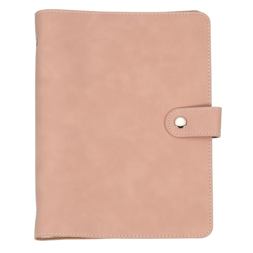 PATIKIL A5 PU Leather Binder Cover, 6 Ring Loose Leaf Binder Protector, Pink - color: Pink, size: A5