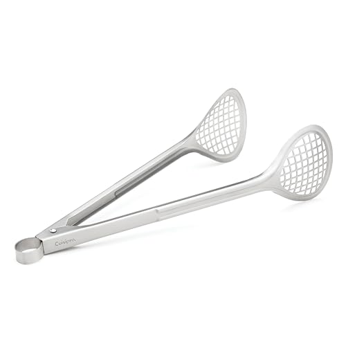 Cuisipro Stainless Steel Wide Grill/Fry Tongs, 12-Inch - size: 12-Inch