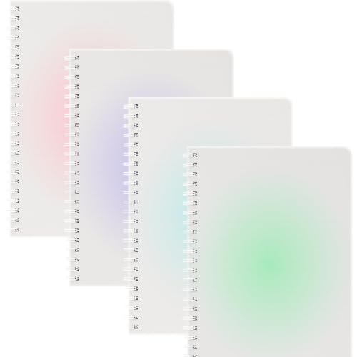 Oucaru A5 Spiral Notebook 4 Pack College Ruled Cute Pastel Notebooks - color: 4 Pack 4 Colors, size: 5.9" x 8.3"