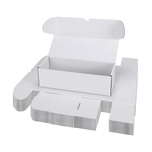 10 inch Toploader Storage Boxes 25 Pack, Bulk All White Card Box - size: 10.63x4.13x3.19 inch