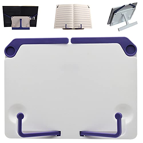 1 PCS Mini Desktop Book Stand Portable Foldable Lightweight Book Rest for Music Score Cookbook Tablet Ergonomic Reading Posture (Max Size 12 X 6 Inches)