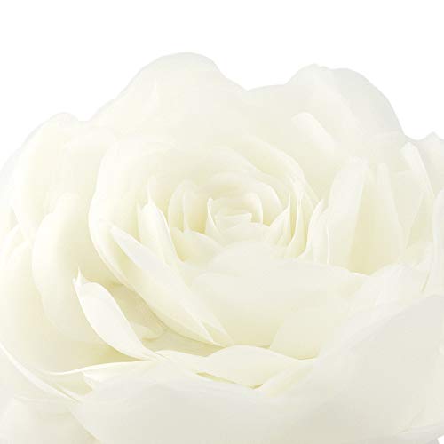 JWH Handmade Flower Throw Pillow Cover, 14 Inch, Creamy White - color: Creamy White, size: 14" x 14" (Pack of 1)