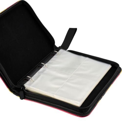 Card Binder 440 Pockets, 4-Pocket Trading Card Collection Album with 55 Sleeves Joyful Yellow - color: Joyful Yellow, size: 440 Pockets