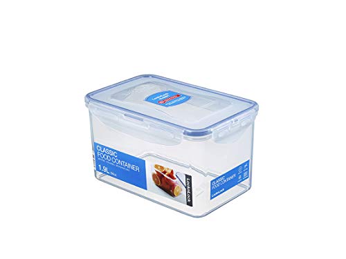 LOCK & LOCK Easy Essentials Food Lids/Pantry Storage/Airtight Containers, BPA Free, Rectangle - 8 Cup - for Cookies, Clear - size: 8 Cup (Pack of 1), style: 8 Cup