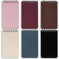 QiCheng 6pcs Pocket Notebook Mini Notepad Small Spiral Notebooks 3X5Inch - size: 6-dark colour