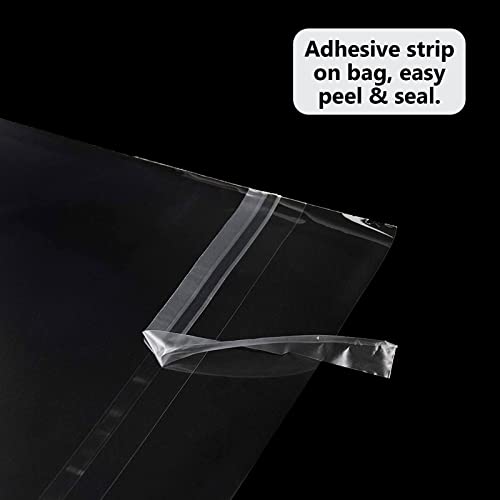 Somime 100Pack Acid-Free Crystal Clear Sleeves Storage Bags for 8x10 Photos - size: 8"x10" 100pack clear bags