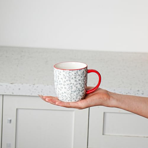 10 Oz Ceramic Coffee Mugs Set of 6 - color: Assorted Colors, size: 10 oz