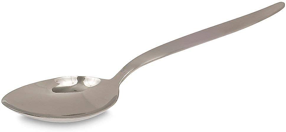 Chef Kunz Spoon | 9 inch 2.5 Tbsp18/10 Stainless Steel Silver Serving Spoons | Sauce, Basting, Quenelle, Plating, Cooking Chef Spoon, Dishwasher Safe