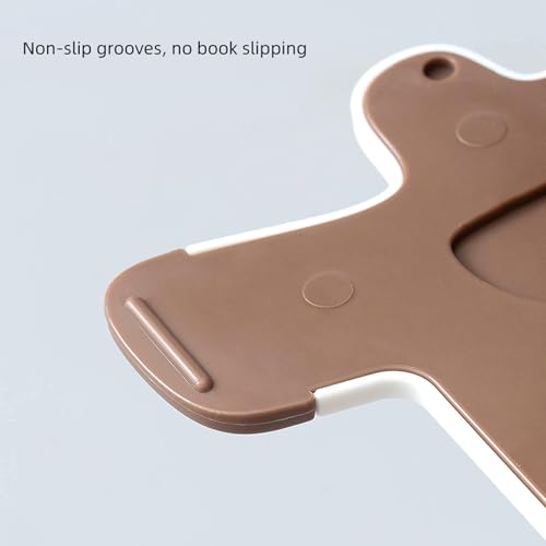 Book Clip to Hold Book Open,Sturdy Non-Slip Page Holder Clips for Reading - color: 2 Brown